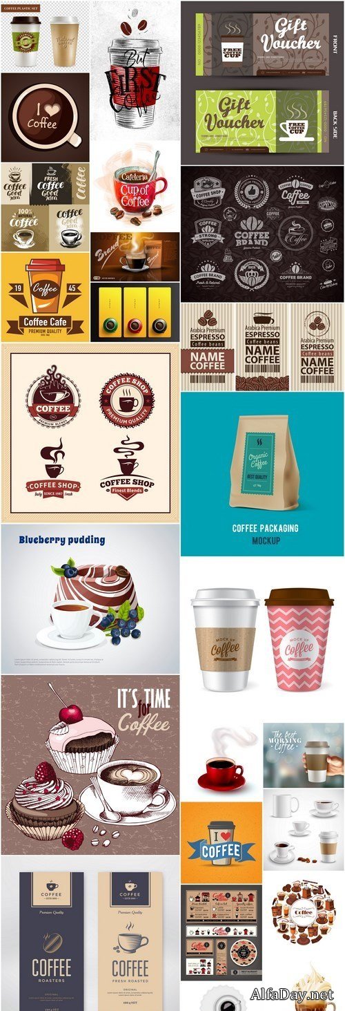 Coffee Design Elements #3 - 25 Vector