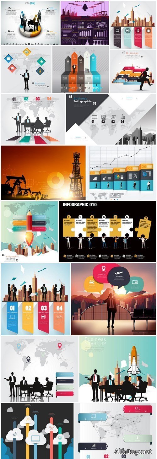 Infographics Design Elements #279 - 18 Vector