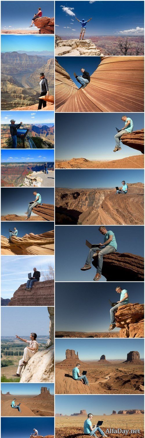 Rest and work in the Grand Canyon - 18xUHQ JPEG Photo Stock