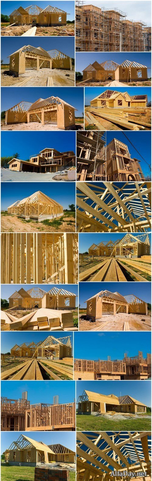 New house under construction - 21xUHQ JPEG Photo Stock