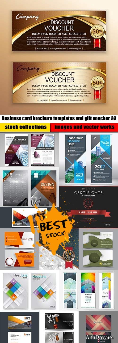 Business card brochure templates and gift voucher 33