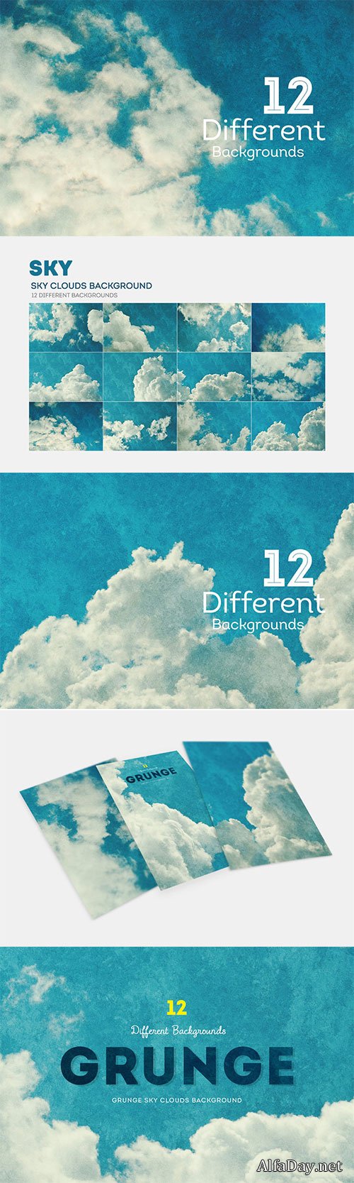 Grunge Sky Clouds Backgrounds