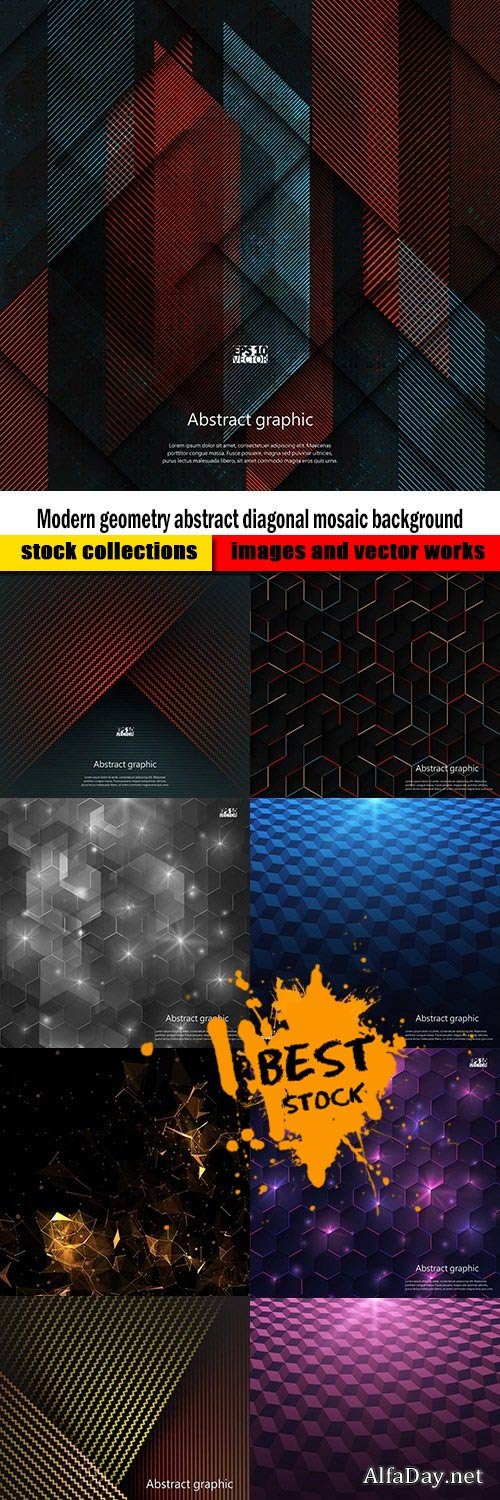 Modern geometry abstract diagonal mosaic background
