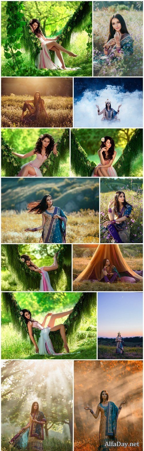 Eastern woman and fairy nymph - 14xUHQ JPEG Photo Stock