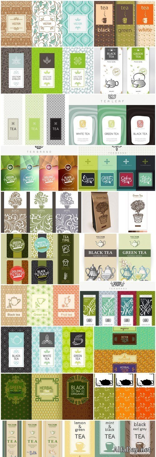 Tea Packaging Template - 20 Vector