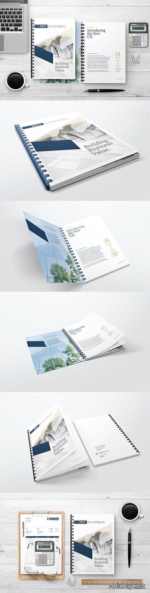 Comb Bound Book Mockups