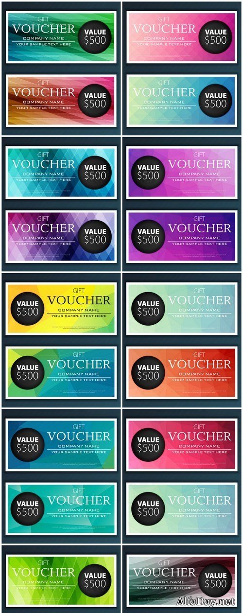 Gift Voucher Collection #26 - 10 Vector