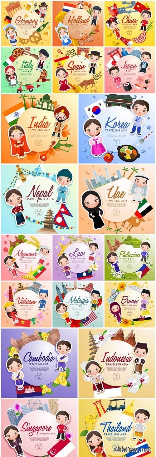 Travel The World #2 - 20 Vector