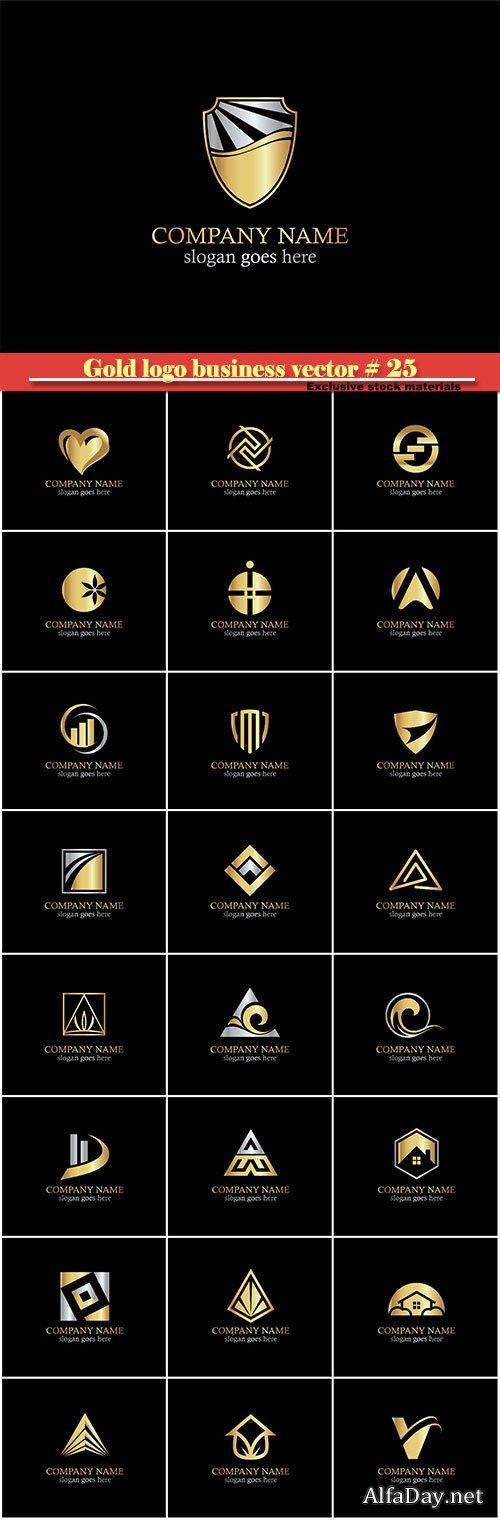 Gold logo business vector illustration # 25