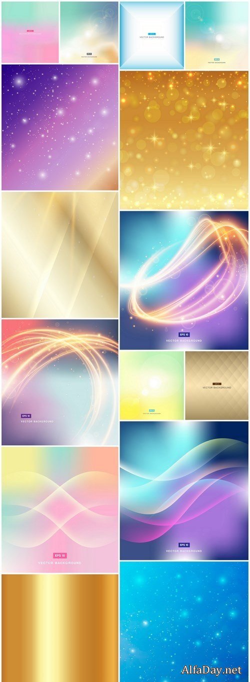 Abstract Background Collection #206 - 15 Vector