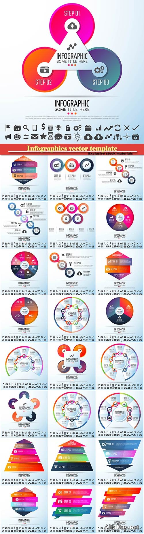 Infographics vector template for business presentations or information banner # 5