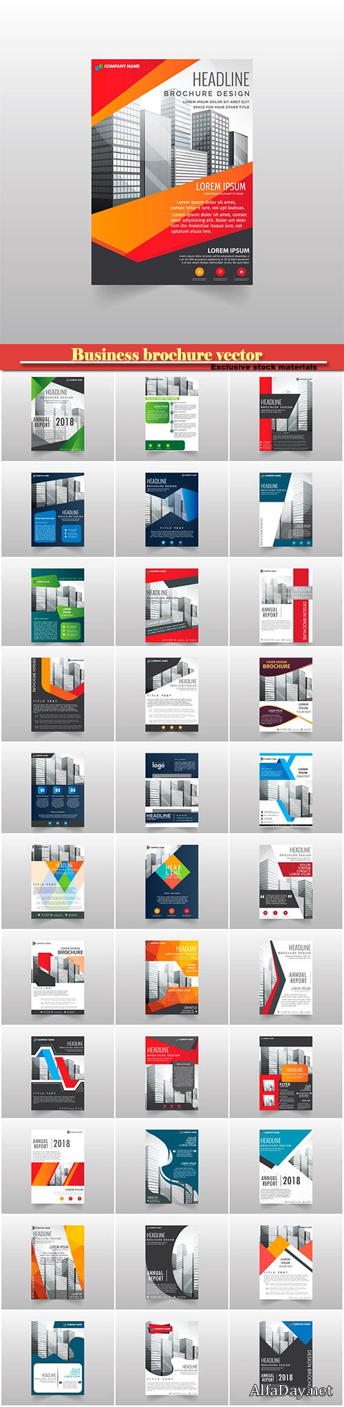 Business brochure vector, flyers templates # 21