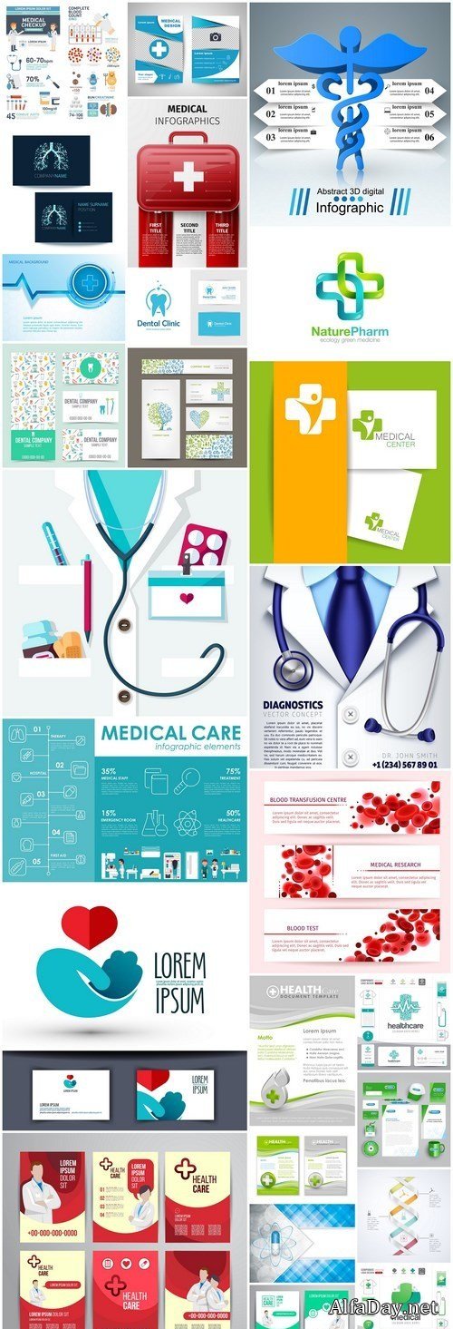 Medical Template Card Banners - 25 Vector