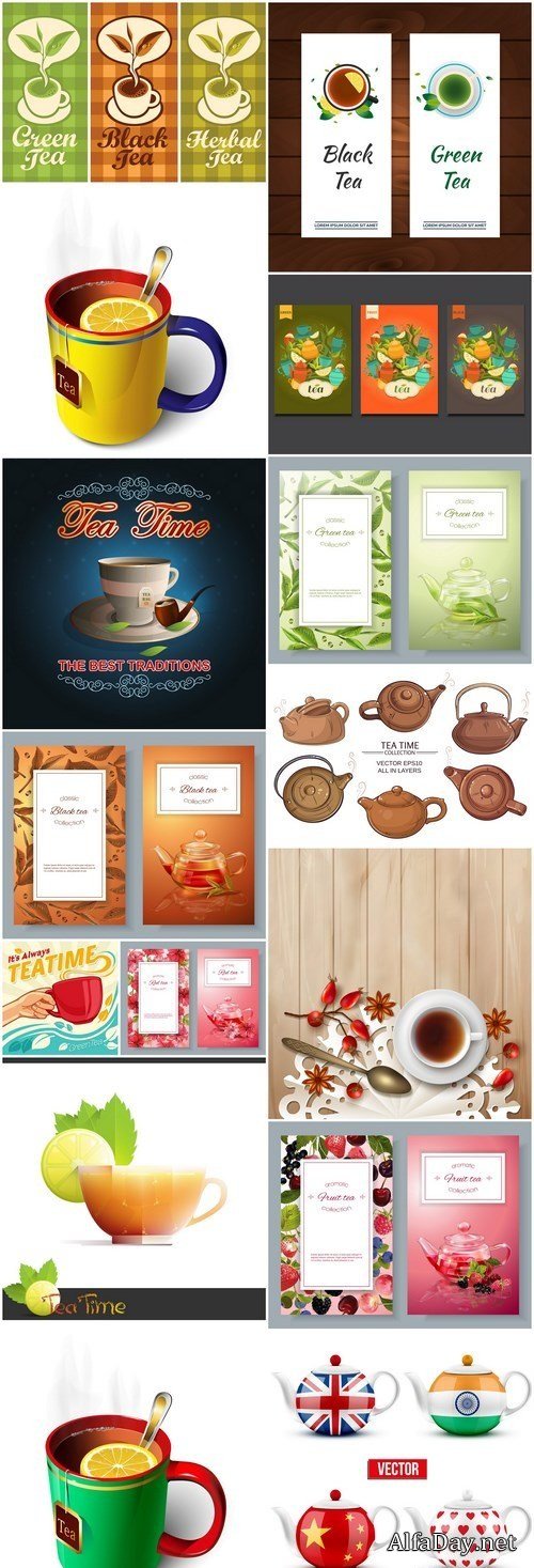 Tea Time - 15 Vector