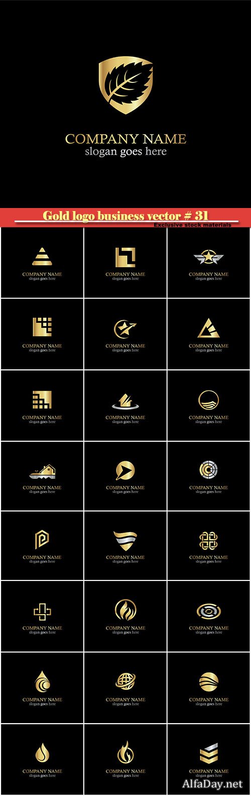 Gold logo business vector illustration # 31