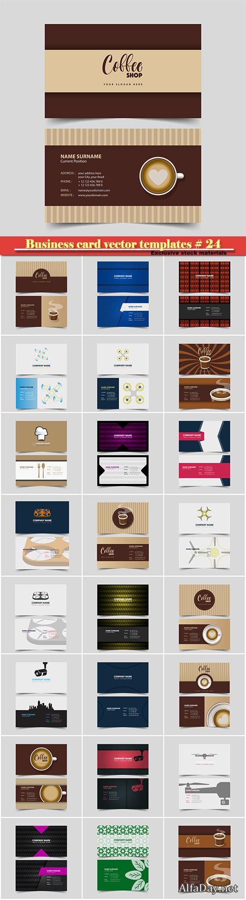 Business card vector templates # 24