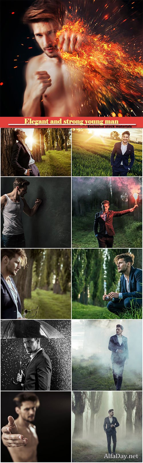 Elegant and strong young man