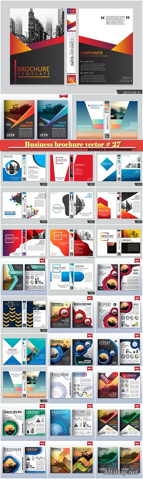 Business brochure vector, flyers templates # 27