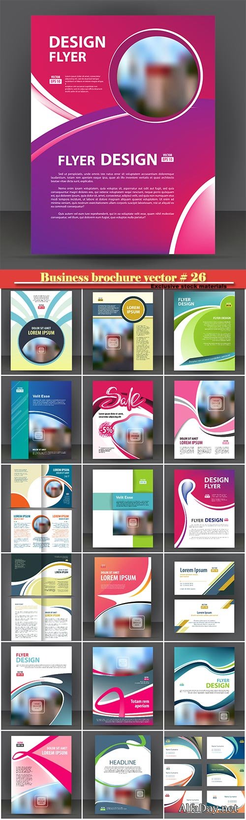Business brochure vector, flyers templates # 26