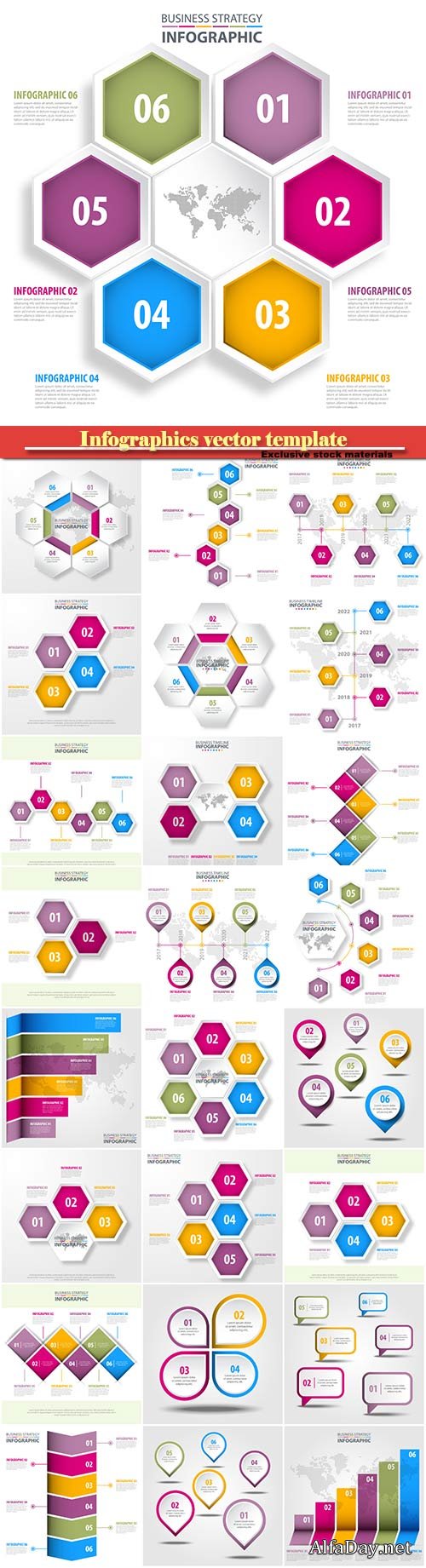 Infographics vector template for business presentations or information banner # 7