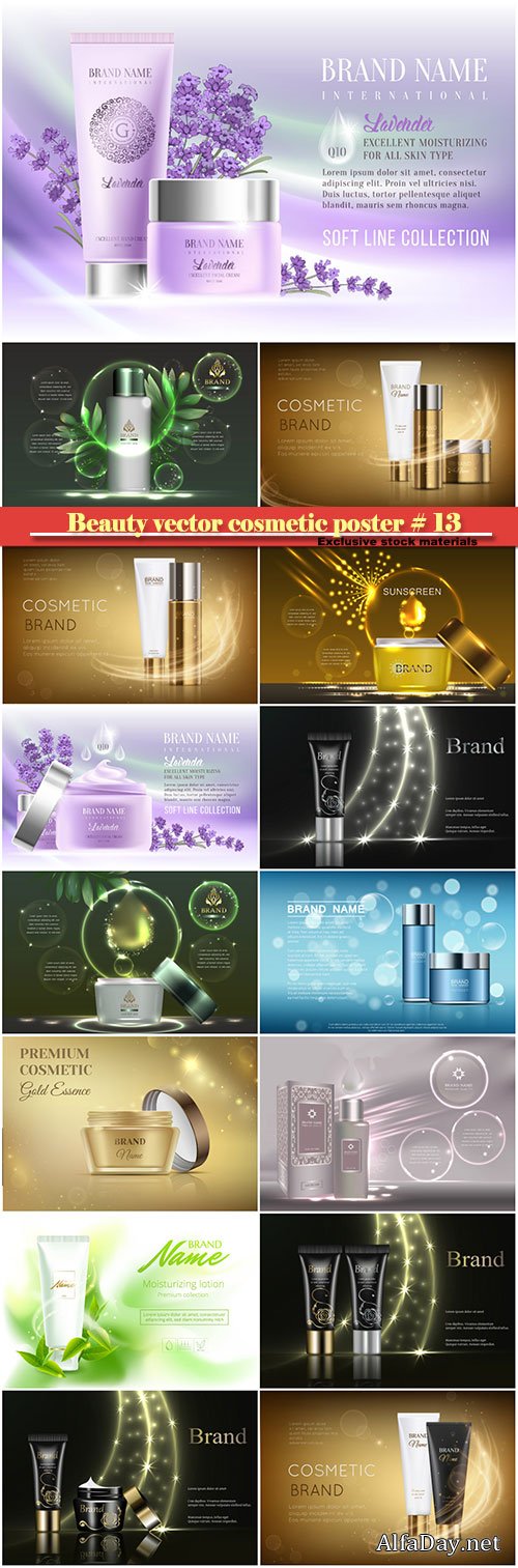Beauty vector cosmetic product poster # 13