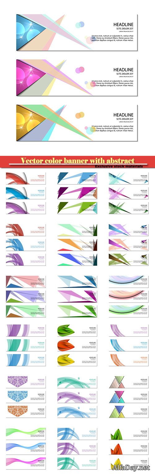 Vector color banner with abstract
