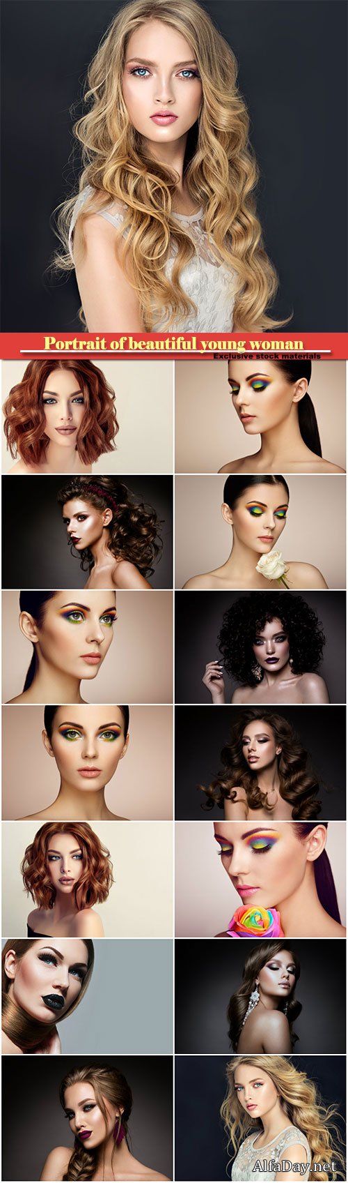 Portrait of beautiful young woman with make-up