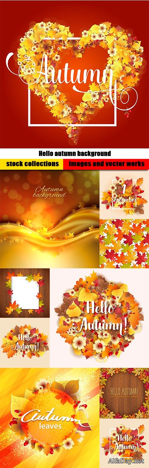 Hello autumn background