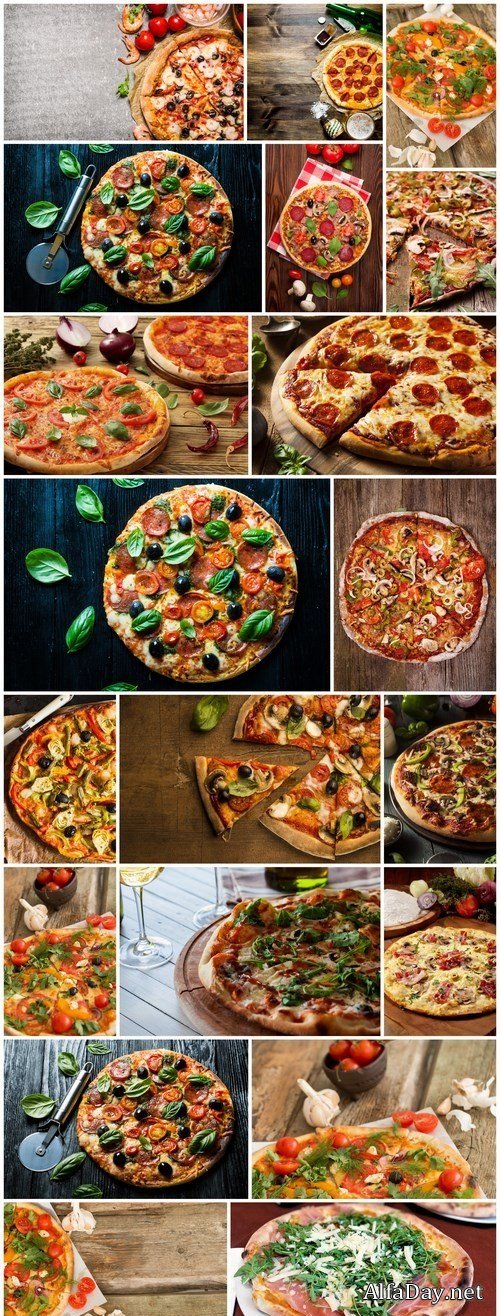 Delicious pizza on the table - 20xUHQ JPEG Photo Stock