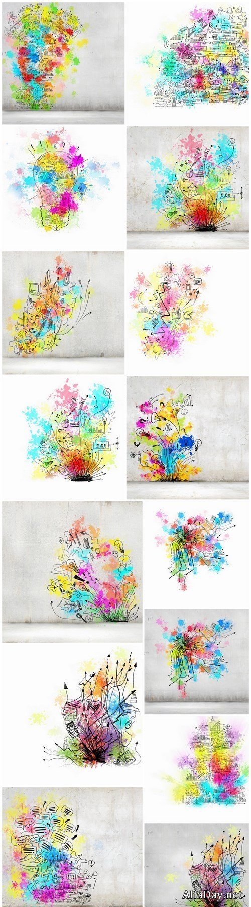 Multicolored Creative Ideas & Business Concept 2 - 15xUHQ JPEG Photo Stock