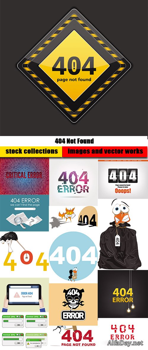 Stock Vectors - 404 Not Found, 25xEps