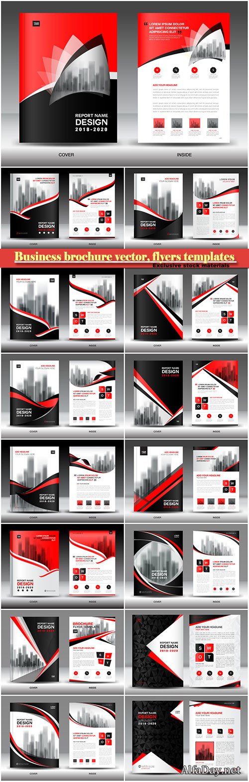 Business brochure vector, flyers templates # 39