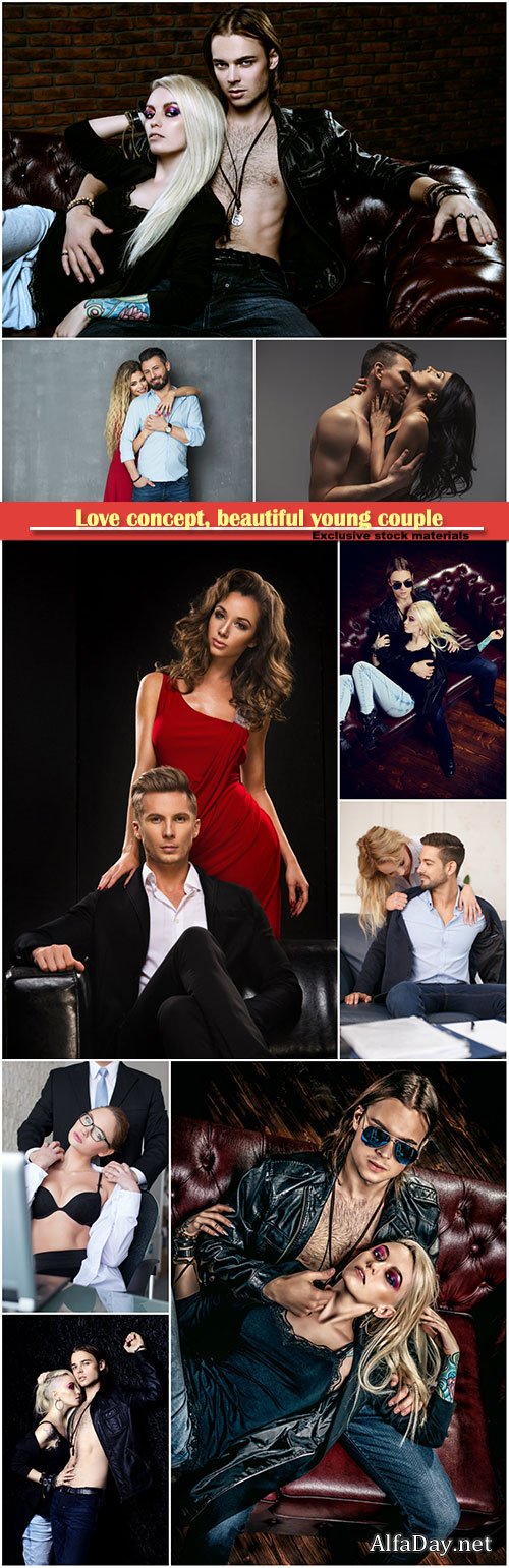 Love concept, beautiful young couple