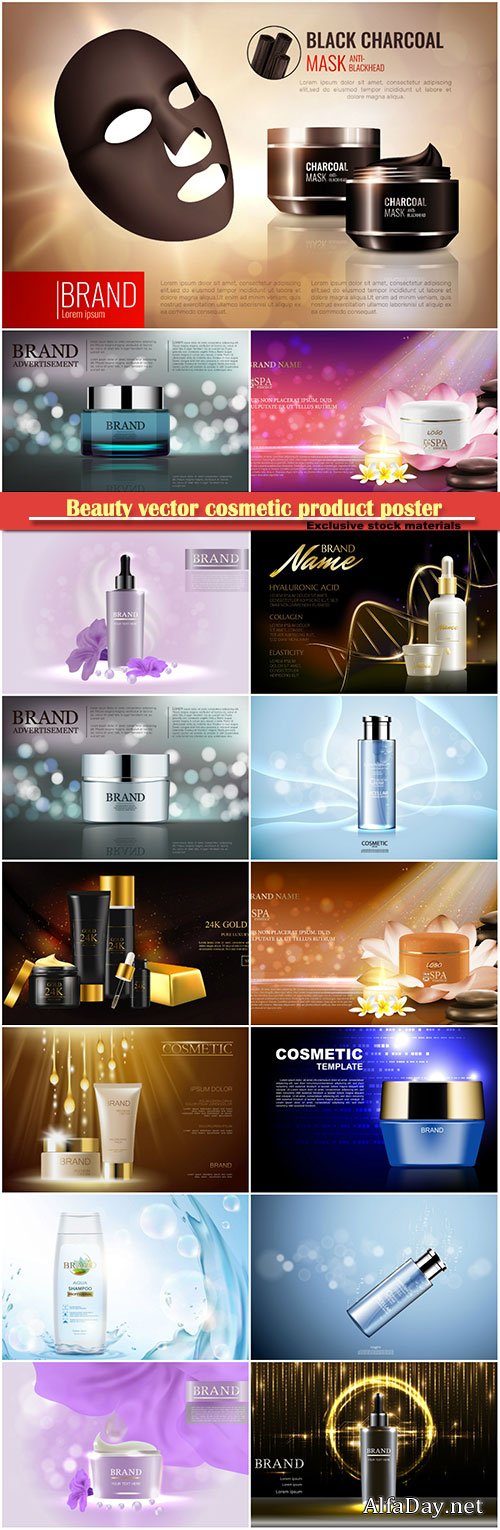Beauty vector cosmetic product poster # 27