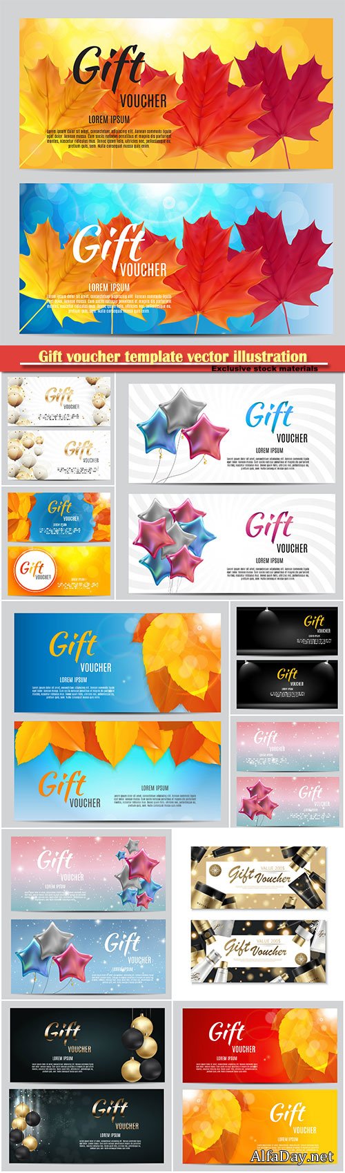 Gift voucher template vector illustration for your business