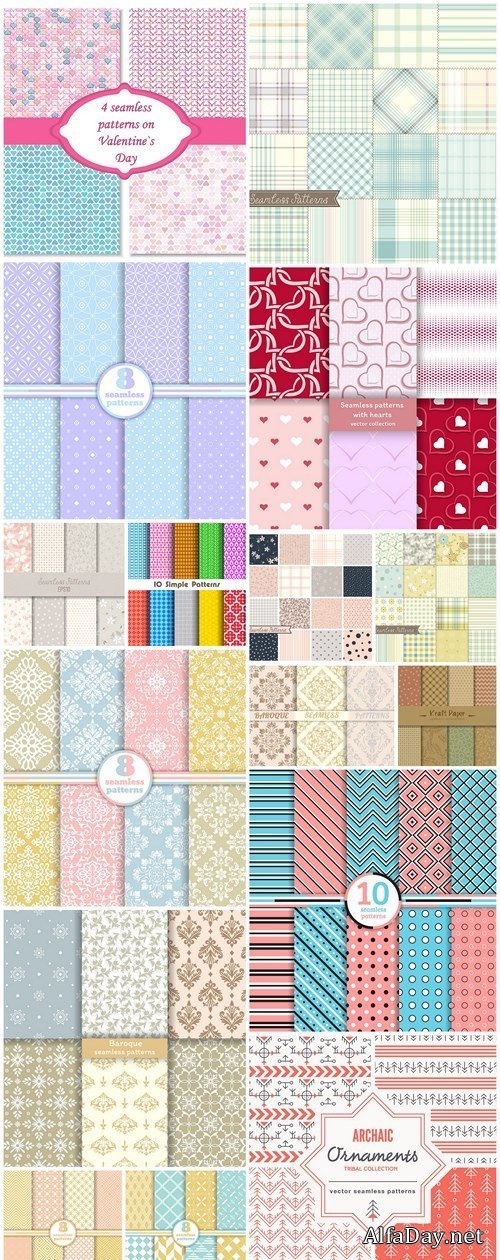 Seamless Pattern Collection #138 - 16 Vector