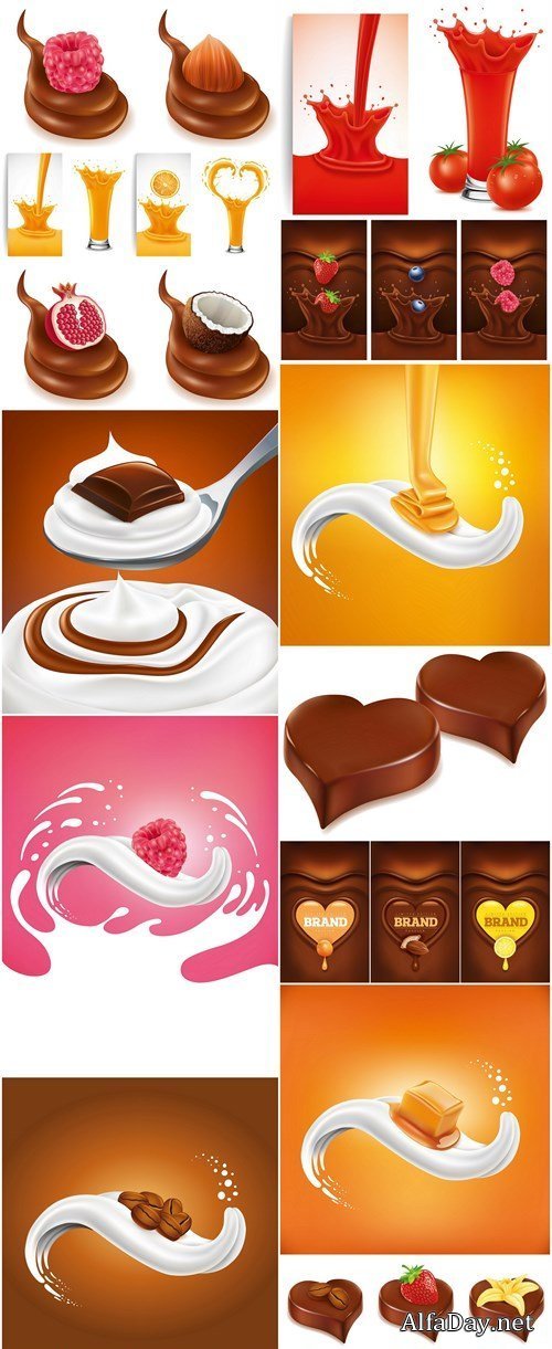 Different Food Design Elements #2 - 15 Vector