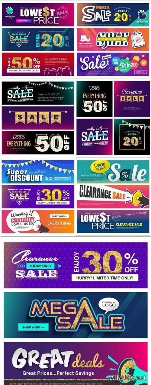 Sale Banner Tag - 8 Vector