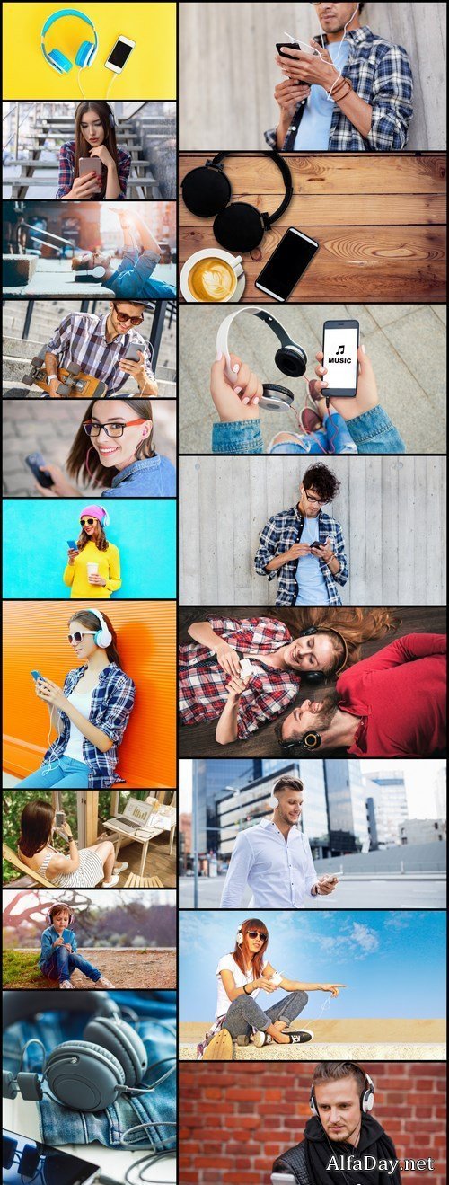 Mobile Phone Music Headphones - 18 HQ Images