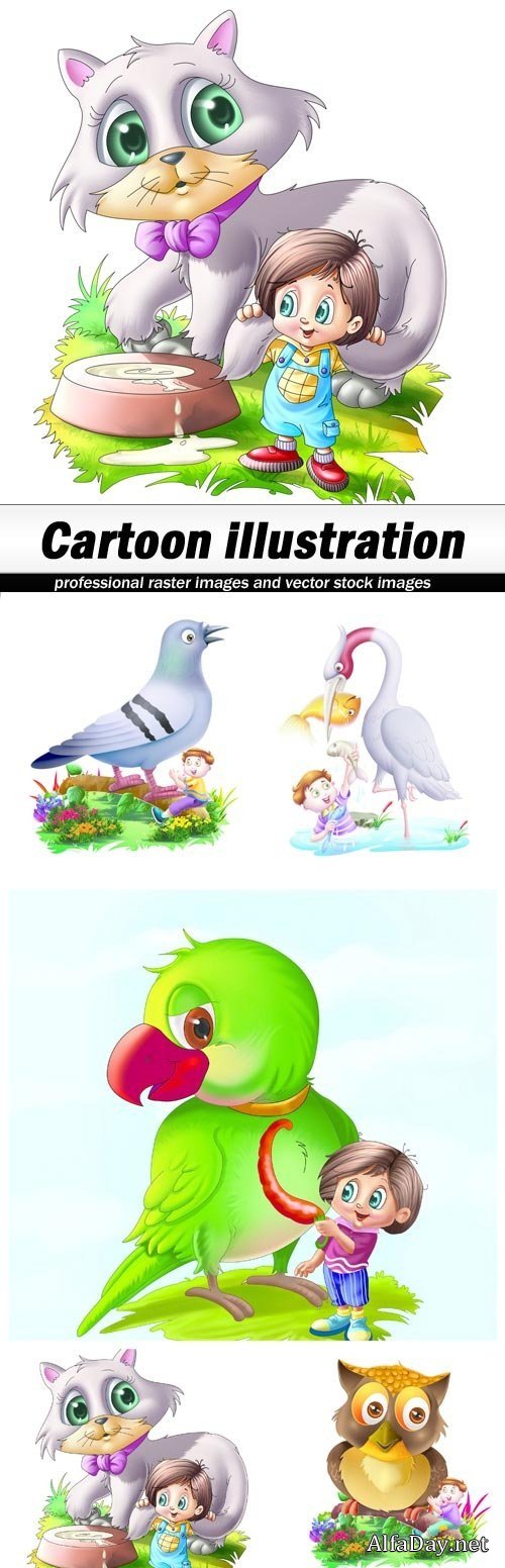 Cartoon illustration - 5 UHQ JPEG