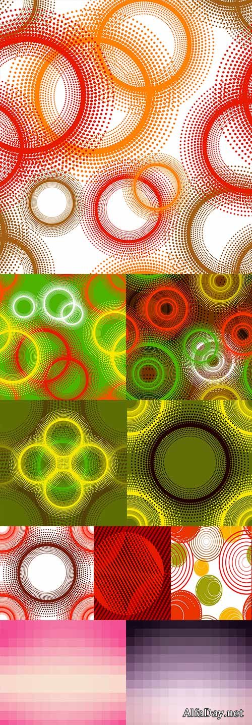 Modern abstract background with circles and squares