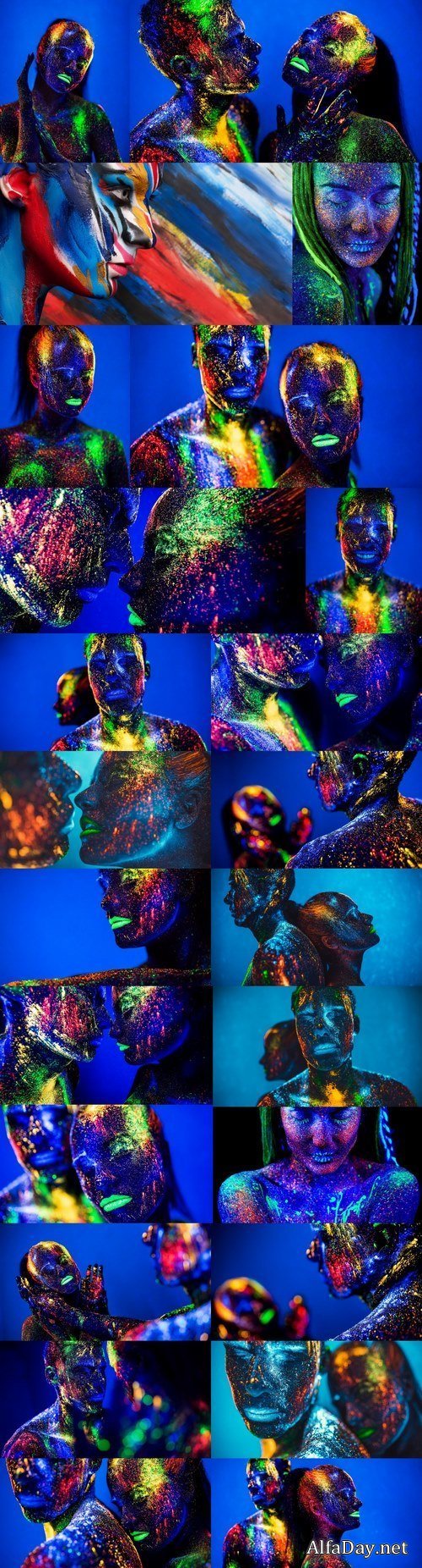 Neon flower make up 2