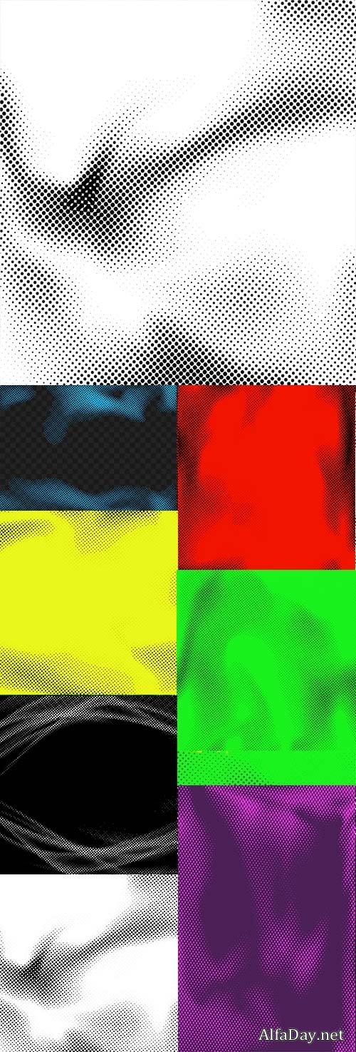 Beautiful half tone color dot style comics background