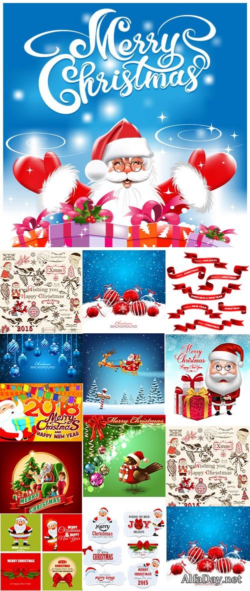 Merry Christmas and New Year Backgrounds 2