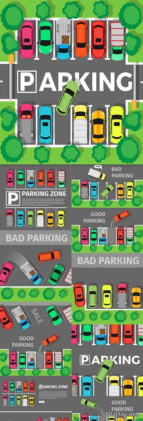 Bad and good parking car parking zone
