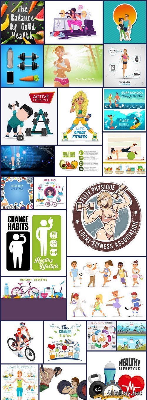 Healthy Lifestyle - 25 Vector