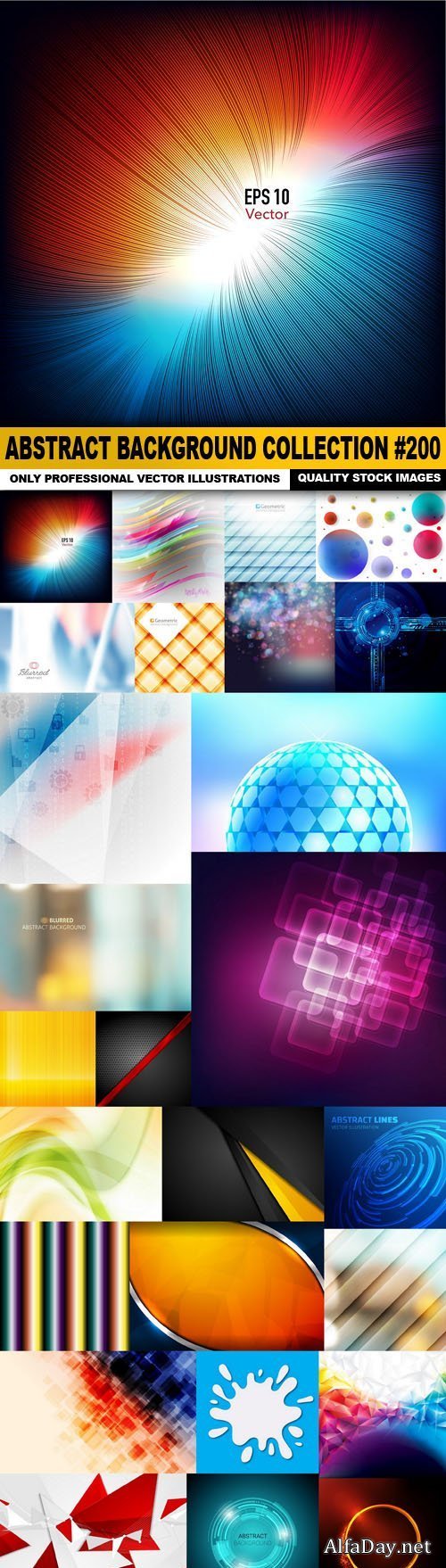Abstract Background Collection #200 - 26 Vector