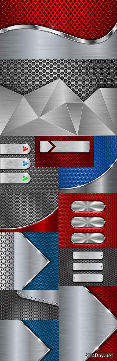 Abstract modern element metallic background illustration