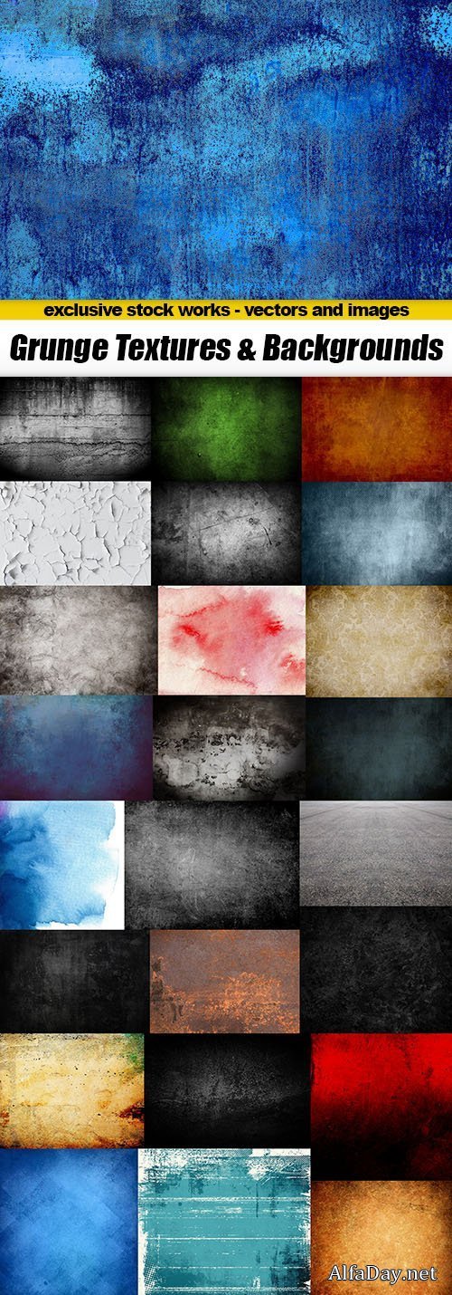Grunge Textures & Backgrounds 25xJPG