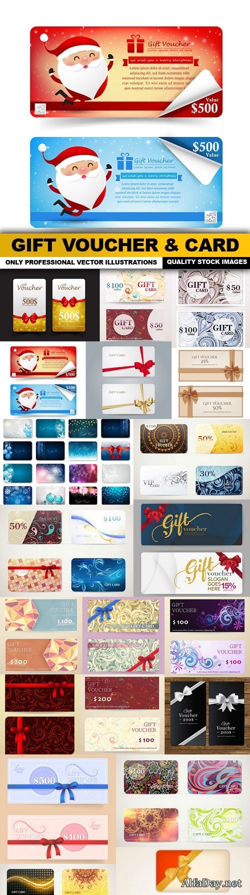 Gift Voucher & Card - 20 Vector